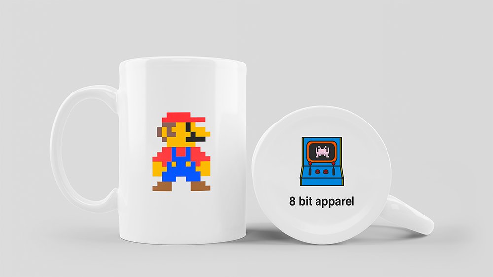 Tasse blanche avec le Mario