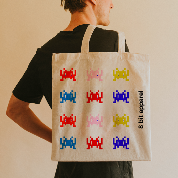 Tote bag avec le motif second de la marque 8 Bit Apparel